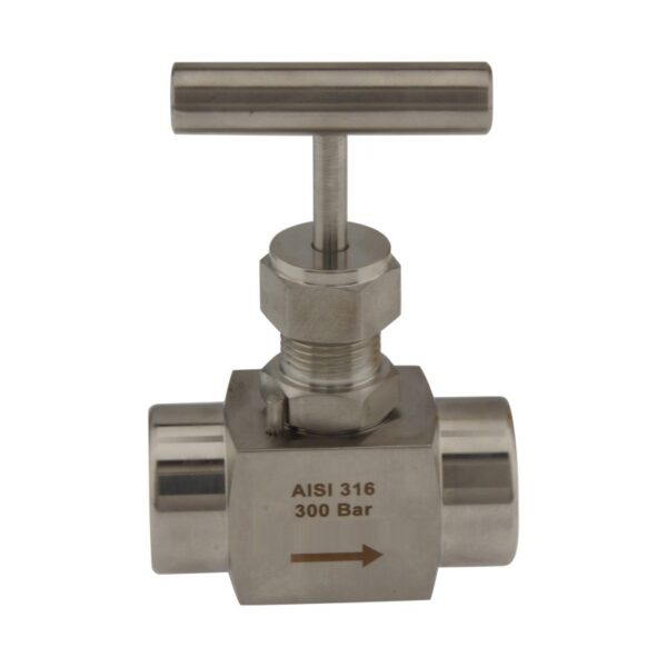 1/2 needle valve stainless steel for high pressures and aggressive fluids