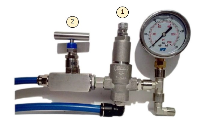 Setup of the safety valve in a bluegold watermaker - Documentation