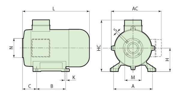 SINGLEPHASE INDUCTION MOTORS WITH HOLLOW SHAFT 2 - Single Phase Electric Motor Hollow Shaft 1.5 to 3.7 kW RAVEL