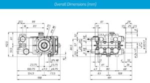 UDOR PNC High Pressure Pump for Blue Gold Watermakers - dimensions