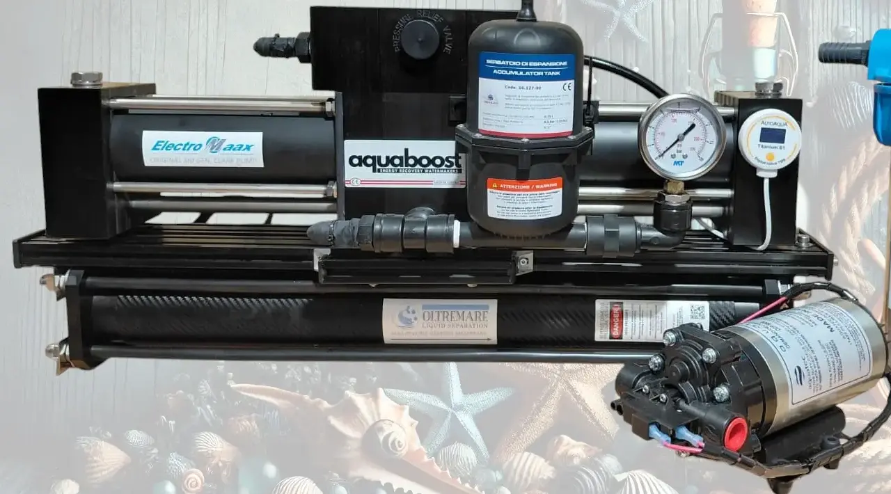 Energy recovery RO marine watermakers series AQUABOOST 30 l/h, 200 GPD, 12Volt (9 Amperes) 8 Watermaker Aquaboost - 0
