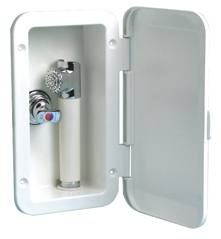 Shower box with mixer PVC hose 2.5 m Wall mounting 1 Shower box with mixer PVC hose 2.5 m Wall mounting