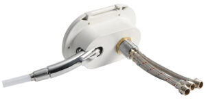 Alternative view of Oval shower box white PVC hose 2.5 m Shower rear outlet