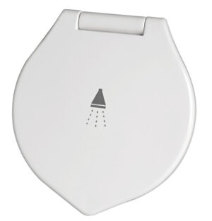 Alternative view of Elegant shower box white finish PVC hose 2.5 m Flat mounting