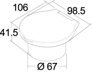 Elegant shower box white finish PVC hose 2.5 m Flat mounting - Image 4