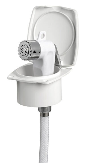 Boris shower white finish PVC hose 2.5 mm