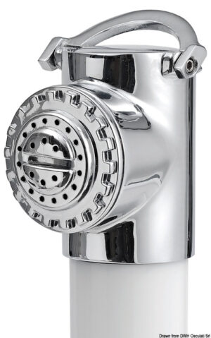 Push button shower white PVC hose 2.5 m - Image 3