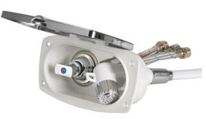 New Edge shower box chromed PVC hose 2.5 m Crosswise shower outlet