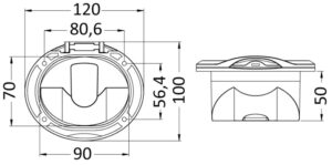 Nuvola deck shower w/Keji shower PVC hose 2.5m - Image 5