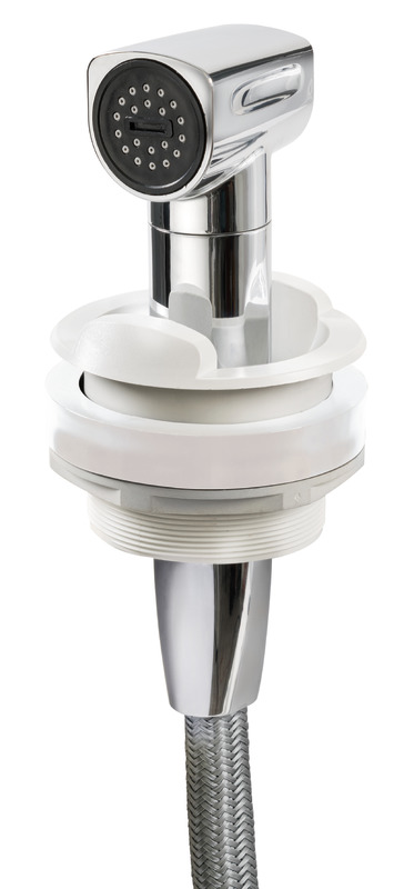 Saturn shower w/horizontal mixer white 2 Saturn shower w/horizontal mixer white - Image 2