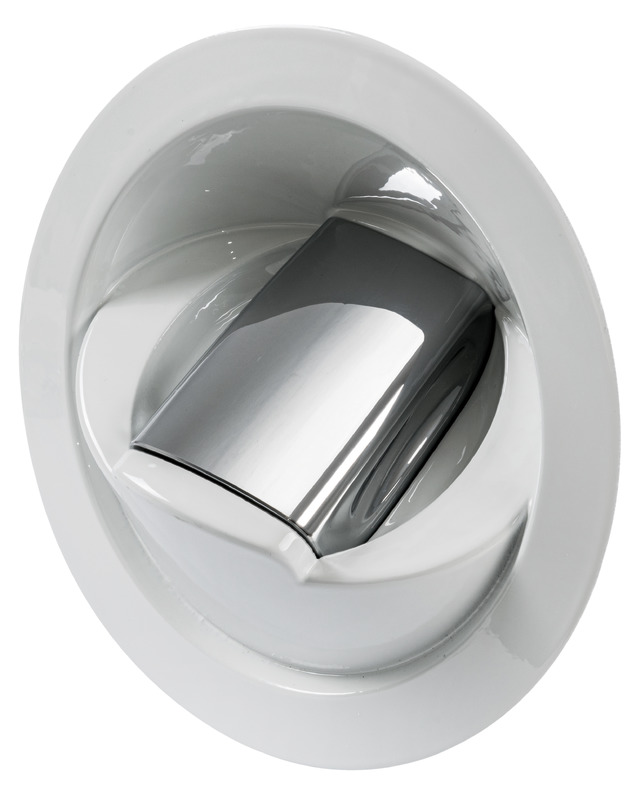 Saturn shower w/vertical mixer white 1 Saturn shower w/vertical mixer white