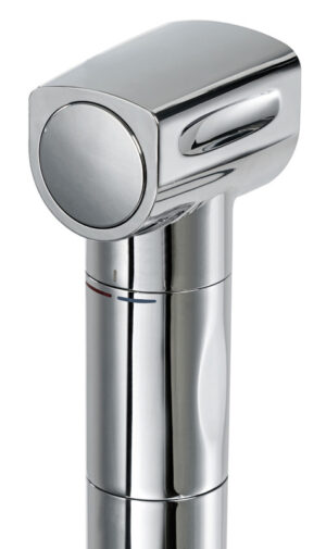 Alternative view of Saturn shower w/horizontal mixer black
