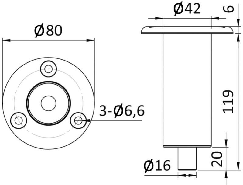 Recess-fit SS base for 15.480.xx 1 Recess-fit SS base for 15.480.xx