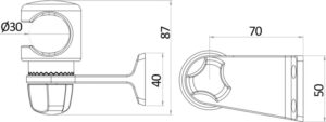 Bulkhead bracket for Saturn shower - Image 4
