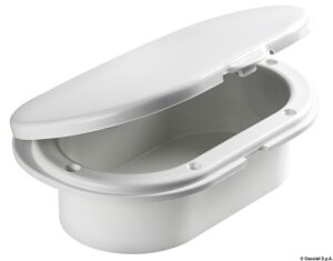 Oval shower enclosure + door rear outlet 185x131