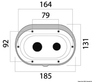 Alternative view of Oval shower enclosure + door rear outlet 185x131