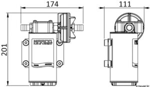 Alternative view of Self-priming electric pump 12 V 26 l/min