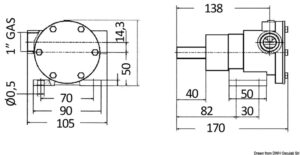 Alternative view of Nauco 335 pump 107 l mechanic seal
