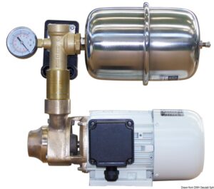 CEM fresh water pump w. 2l-SS tank 24 V 36 l/min