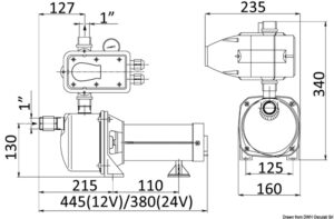 Alternative view of Fresh water pump with EPC system 12 V