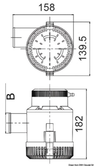 Alternative view of Maxi submersible bilge pump G3500 12 V