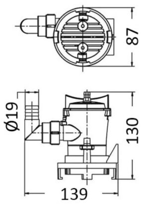 Alternative view of Europump submersible pump f. fish tank aeration