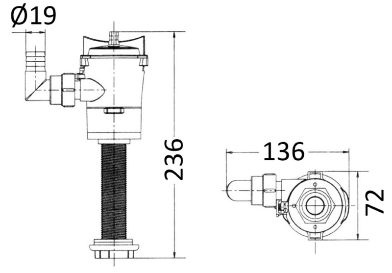 Europump in-line bulkhead pump fish tank aeration 2 Europump in-line bulkhead pump fish tank aeration - Image 2