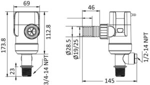 Alternative view of Europump Next Generation aerator pump 12V inside mounting
