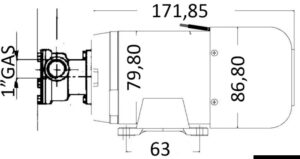 Alternative view of Self-priming bilge pump 24 V 80 l/m