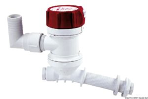 Rule tank aerator pump transom outlet