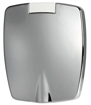 Alternative view of New Edge chromed water plug for deck washing