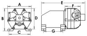 Europump11 3-diaphragm fresh water pump 11 l/m 12V - Image 5