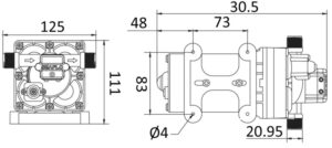 Europump Smart 5-diaphragm fresh water pump12V - Image 3