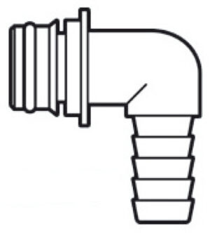 Europump 90° plug-in quick fitting thread Ø 14 mm