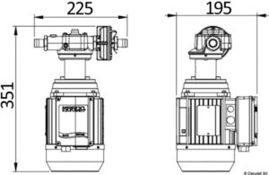Alternative view of MARCO self-priming pump for AC systems 230V 22 l/min