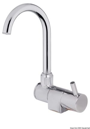 Slim swivelling tap cold water