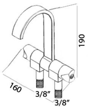 Alternative view of Style black tap hot and cold water