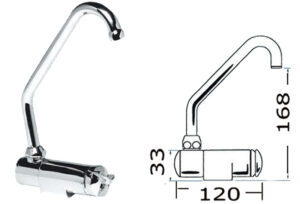 Swivelling tap Star series high cold/hot water