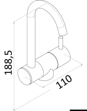 Slim hot/cold water mixer - Image 3