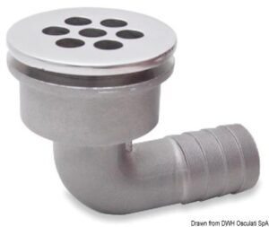 Cockpit drain AISI 316 Ø 42