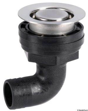 Flush cockpit drain w/AISI 316 head 90°
