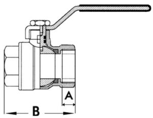 Ball valve chromed brass 2"1/2 - Image 2