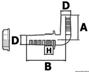 Thermopolymer bulkhead 1/2" x 11-13 mm - Image 2