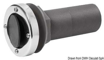 Nylon/fiberglass long seacock 1"1/2 - 11BSP 1 Nylon/fiberglass long seacock 1"1/2 - 11BSP