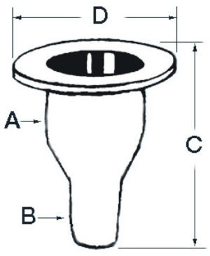 Seacock white plastic w/hose adaptor 1/2" - Image 2