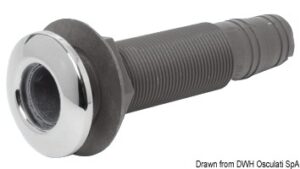 Nylon/fiberglass long seacock 1"3/8 x 29/32 mm