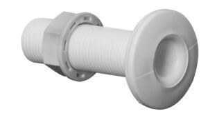 Threaded seacock white plastic 1/2"