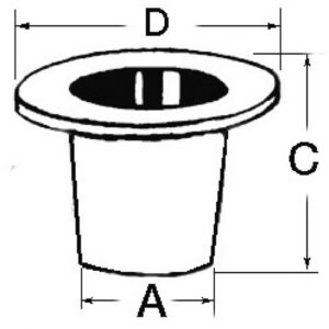 Threaded seacock white plastic 1/2" - Image 2