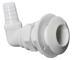 90° seacock white plastic 1" x 25 mm