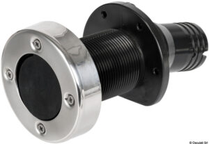 Skin fitting w/hose holder 1"1/2